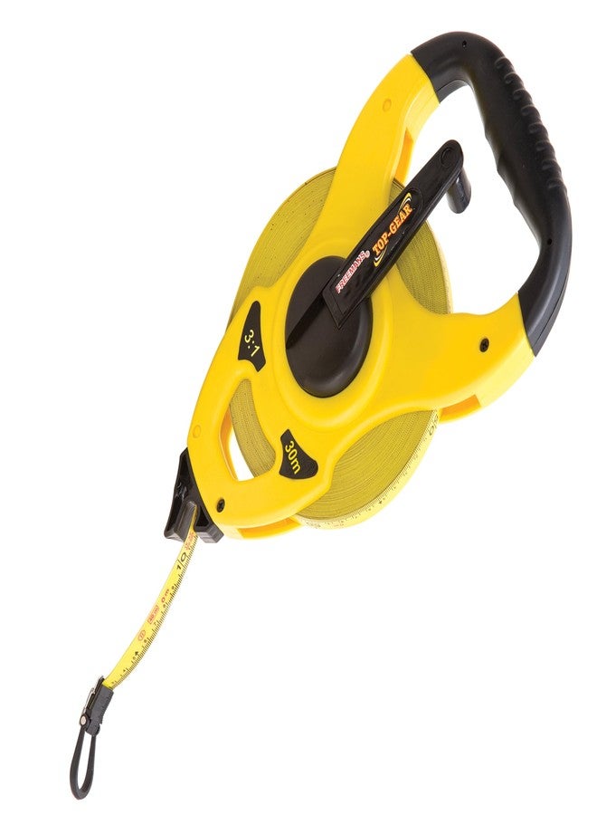 FREEMANS Top Gear Fibreglass Open Reel Tape -30m/100ft With Unbreakable ABS case || Protruding Marker || Geared Mechanism - 3x Faster Winding and Soft Grip PVC Handle - Image 2